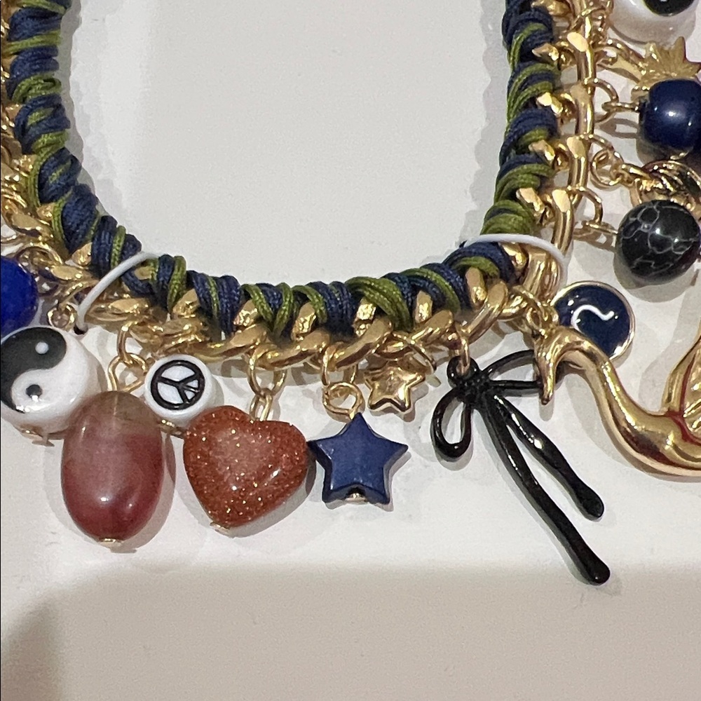 Atterri | Artisan Boho Charm Bracelet ~ Gold Tone - Picture 10 of 11